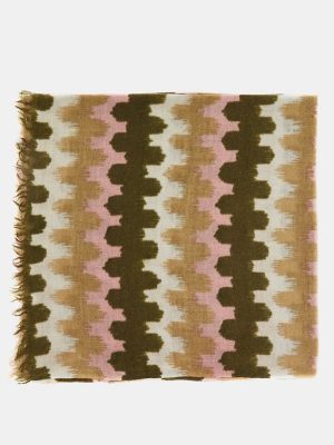 Шерстяной шарф с принтом с геометрическим узором Abbacino зеленый