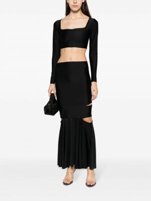 Top mit plisseefalten Atu Body Couture schwarz