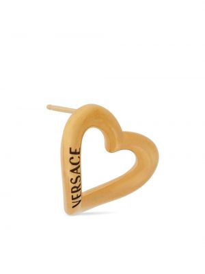 Raštuotos auskarai su širdelėmis Versace auksinė