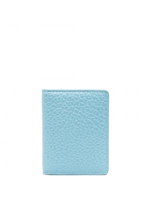 Kožená peněženka Maison Margiela modrá