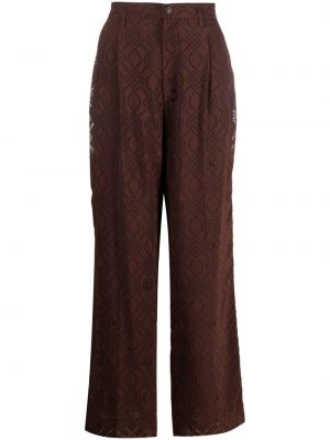 Rovné kalhoty s potiskem s abstraktním vzorem Koché