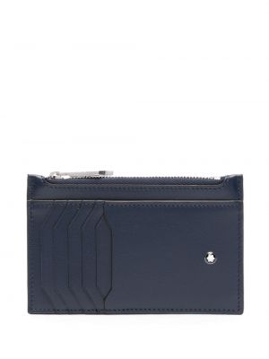 Modrá kožená peněženka Montblanc