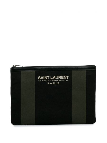Pludmales soma ar rāvējslēdzēju Saint Laurent Pre-owned melns