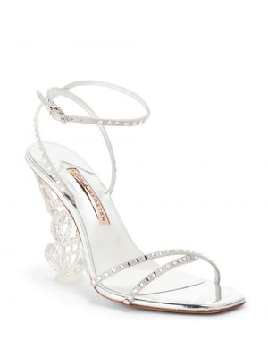 Kožené sandály Sophia Webster stříbrné