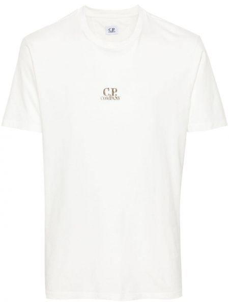 Kokvilnas t-krekls ar apdruku C.p. Company balts