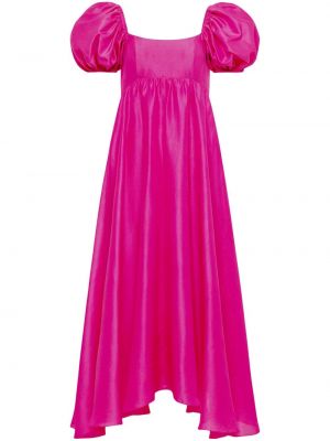Jedwabna sukienka midi Azeeza różowa