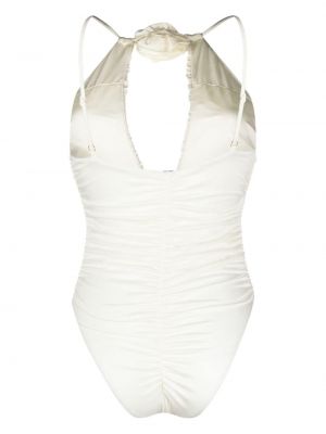 Gėlėtas maudymosi kostiumėlis Noire Swimwear balta
