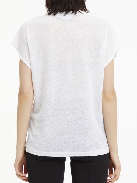 Льняная футболка Calvin Klein белая