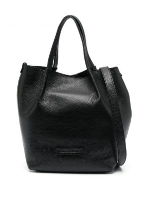 Δερμάτινη τσάντα shopper Fabiana Filippi μαύρο