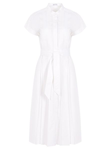 Платье-рубашка Loro Piana белое