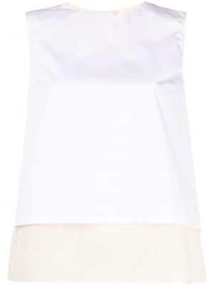 Top sin mangas de cuello redondo Marni blanco