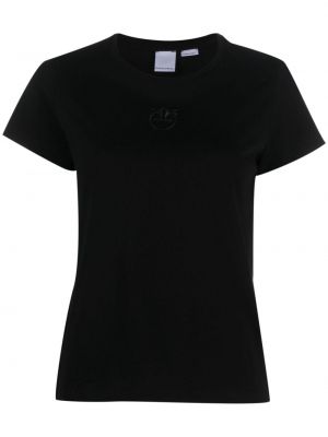 Βαμβακερή μπλούζα Pinko μαύρο