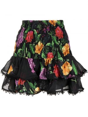 Kvetinová sukňa s potlačou Charo Ruiz Ibiza čierna