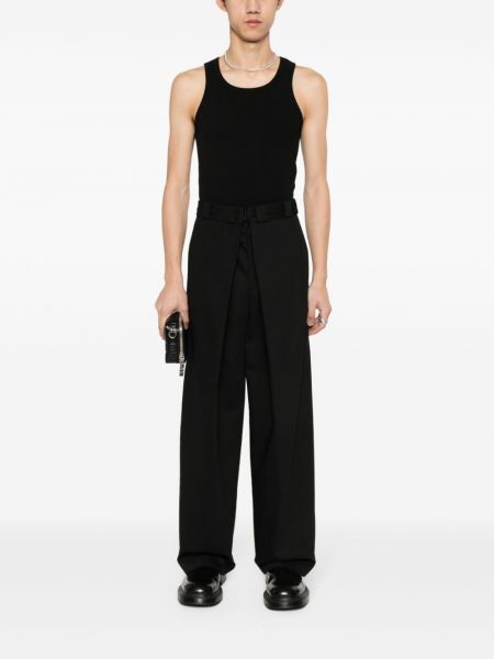 Plisseeritud laia lõikega püksid Givenchy must