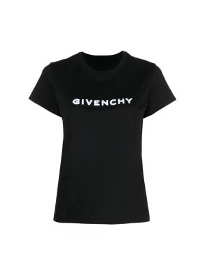 Koszulka z nadrukiem z krótkim rękawem Givenchy czarna