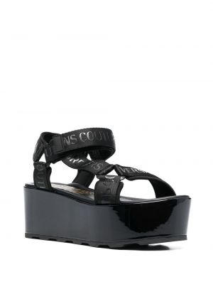 Sandales ar platformu Versace Jeans Couture melns