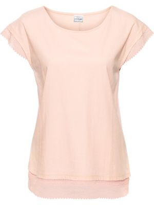 Кружевная рубашка Bodyflirt розовая