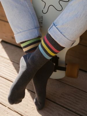 Sportske čarape s melange uzorkom More siva