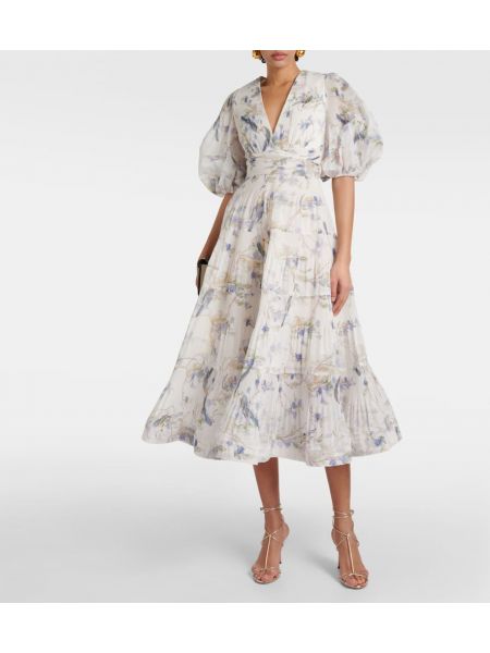 Πλισέ μίντι φόρεμα με σχέδιο Zimmermann