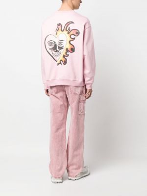 Sweatshirt aus baumwoll mit print Paccbet pink
