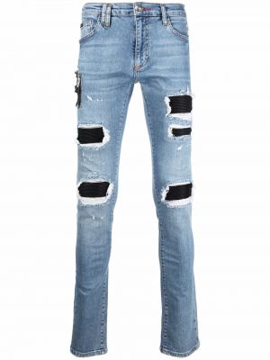 Smal låg midja skinny fit-jeans Philipp Plein blå