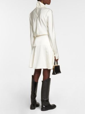 Mini sukně s vysokým pasem Jil Sander bílé