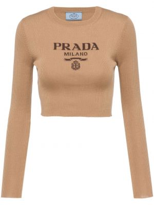 Pullover mit print Prada braun