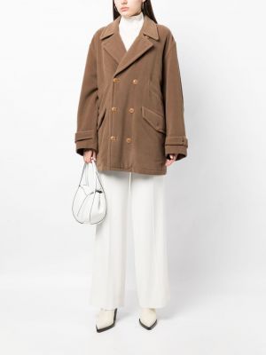 Kabát relaxed fit Christian Dior hnědý