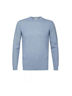Niebieski sweter z okrągłym dekoltem Profuomo