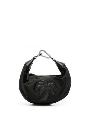 Сатенени шопинг чанта Palm Angels черно