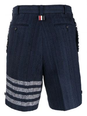 Shorts en tweed Thom Browne bleu