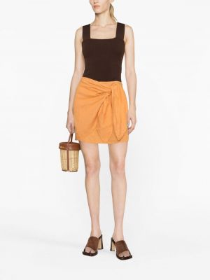 Lněné sukně Manebi oranžové