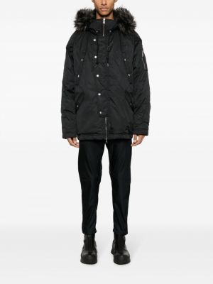 Péřová bunda na zip s kapucí Tatras černá