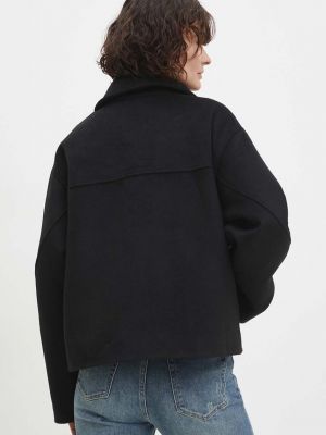 Oversized rövid kabát Answear Lab fekete
