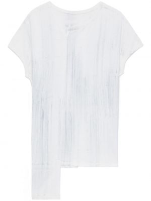 T-shirt di cotone asimmetrico Y's bianco