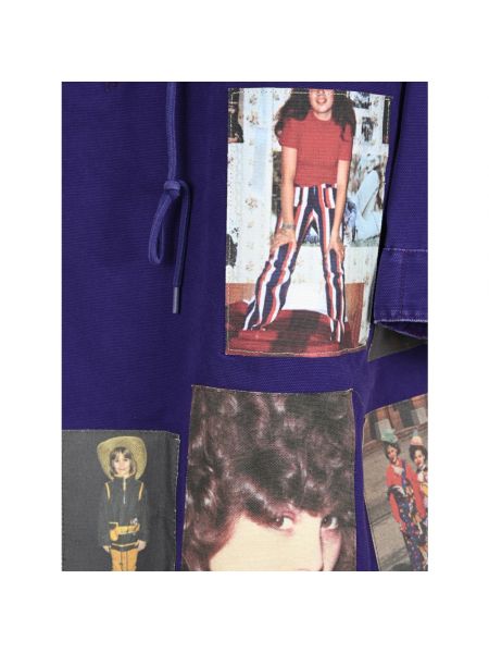 Parka de algodón con capucha Raf Simons violeta