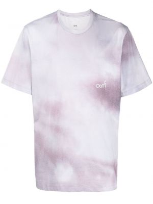 T-shirt con stampa tie-dye Oamc viola
