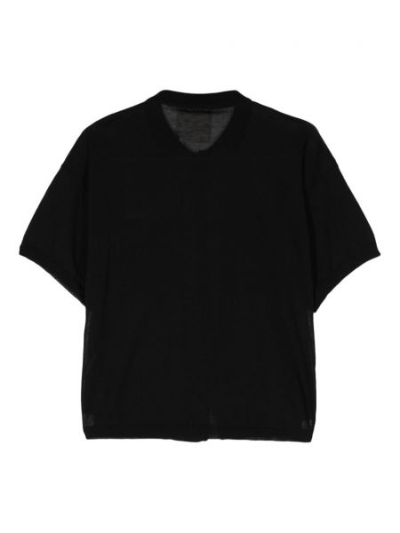 T-shirt en coton avec manches courtes Semicouture noir