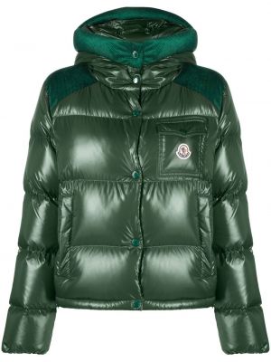 Pernata jakna s kapuljačom Moncler zelena