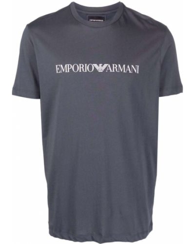 Camiseta con estampado Emporio Armani gris