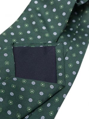 Raštuotas gėlėtas kaklaraištis Fursac žalia