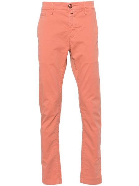 Παντελόνι chino με χαμηλή μέση Jacob Cohën πορτοκαλί