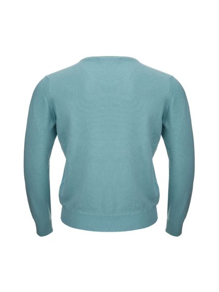 Sweter z dekoltem w serek Gran Sasso niebieski