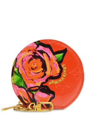 Kvetinová peňaženka s potlačou Louis Vuitton Pre-owned oranžová