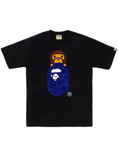 Βαμβακερή μπλούζα με σχέδιο A Bathing Ape® μαύρο