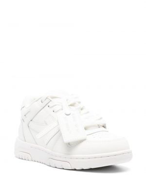 Sneakersy skórzane Off-white białe