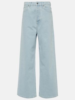 Voľné džínsy s vysokým pásom Nanushka modrá