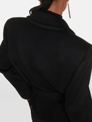 Cappotto di lana Saint Laurent nero
