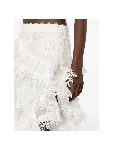 Falda larga Zimmermann blanco
