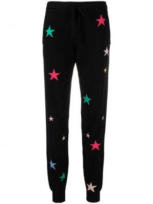 Pantalon en tricot à imprimé à motif étoile Chinti And Parker noir